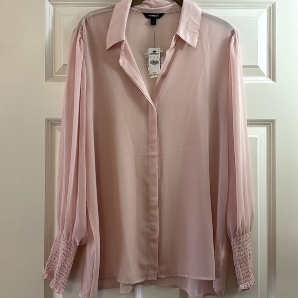 NWT Express Blush Pink Blouse - Size L - Picture 9 of 11